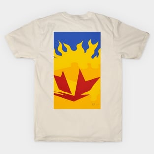 Abstract fire on back T-Shirt